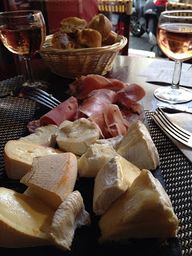 a typical cheese plate in Paris