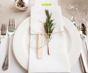 holiday table setting